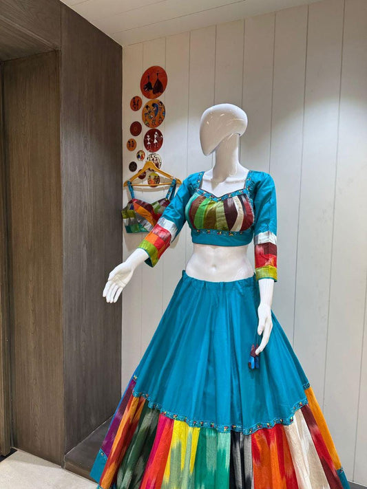 Designer Chaniya Choli for Navratri Patola Lehenga Festival outfit Gamthi Work Garba Night