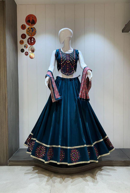 Designer Chaniya Choli for Navratri Patola Lehenga Festival outfit Gamthi Work Garba Night