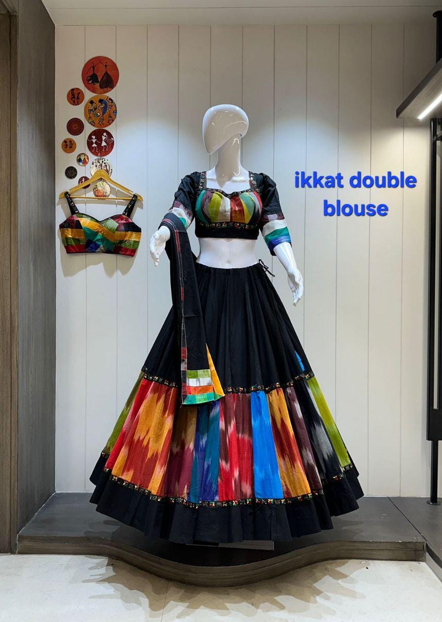Designer Chaniya Choli for Navratri Patola Lehenga Festival outfit Gamthi Work Garba Night