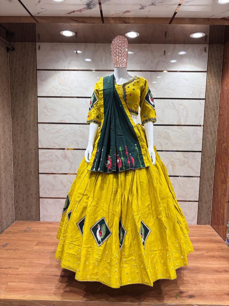 Multi Designer Pure Rayon Cotton Bandhni Print Chaniya Choli