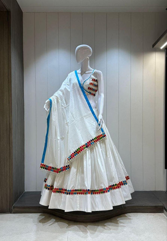 Designer Chaniya Choli for Navratri Patola Lehenga Festival outfit Gamthi Work Garba Night