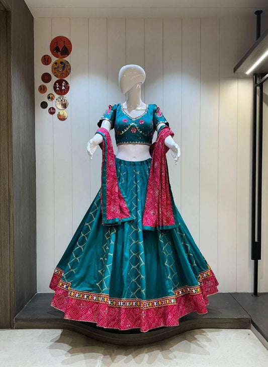 Designer Chaniya Choli for Navratri Patola Lehenga Festival outfit Gamthi Work Garba Night
