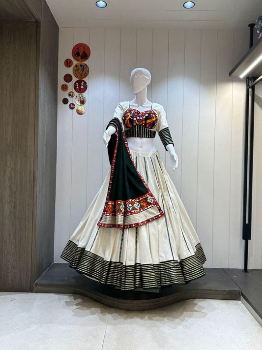 Designer Chaniya Choli for Navratri Patola Lehenga Festival outfit Gamthi Work Garba Night