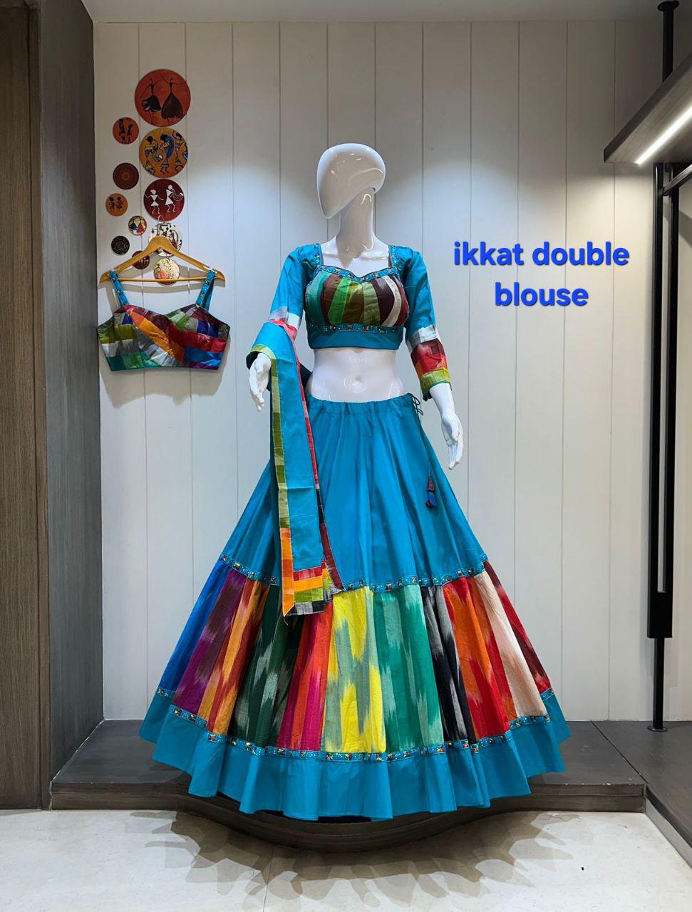 Designer Chaniya Choli for Navratri Patola Lehenga Festival outfit Gamthi Work Garba Night