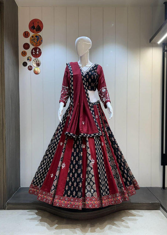 Designer Chaniya Choli for Navratri Patola Lehenga Festival outfit Gamthi Work Garba Night