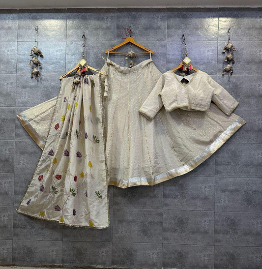 Designer Chaniya Choli for Navratri Patola Lehenga Festival outfit Gamthi Work Garba Night