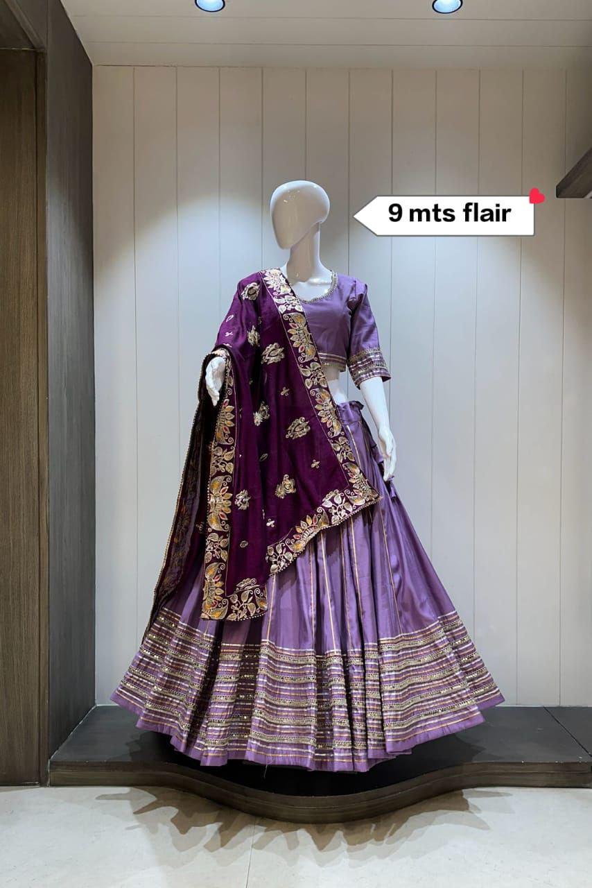 Pure Roman Silk Choli For Navratri Patola Lehenga Festival Outfit Gamthi Work Garba Night