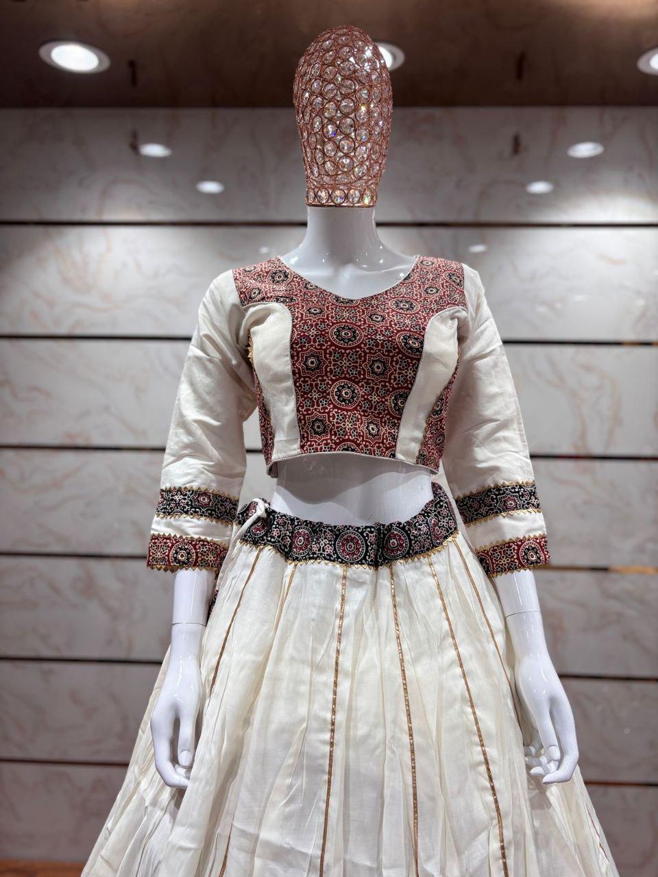 Multi Kali Designer Single Color Pc With Matching Blouse And Multi Patch Work Dupatta!!