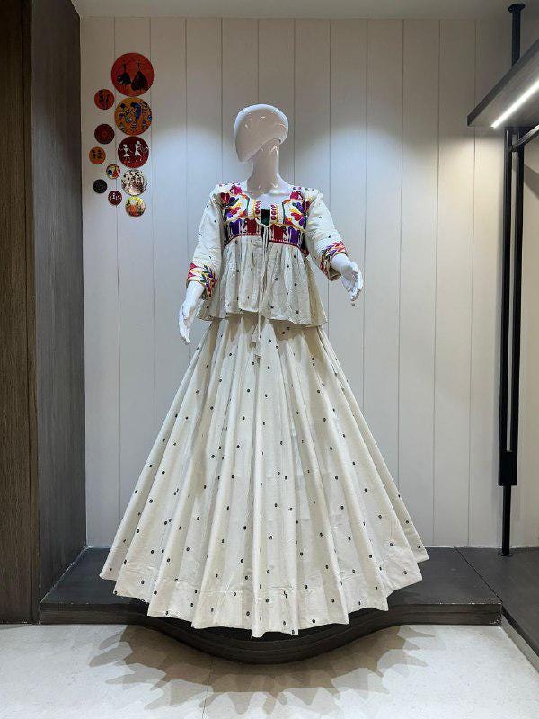 Pure Heavy Cotton Heavy Kutchhi Work In Kediya Designer Chaniya Choli