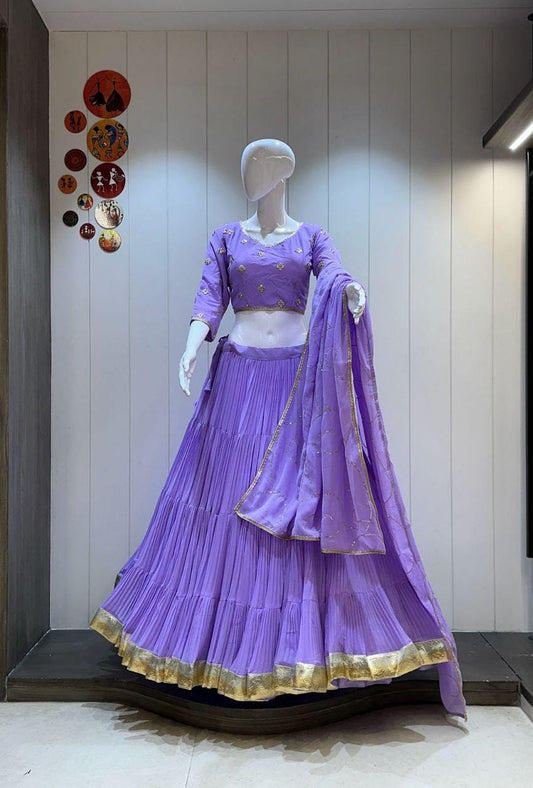Designer Chaniya Choli for Navratri Patola Lehenga Festival outfit Gamthi Work Garba Night