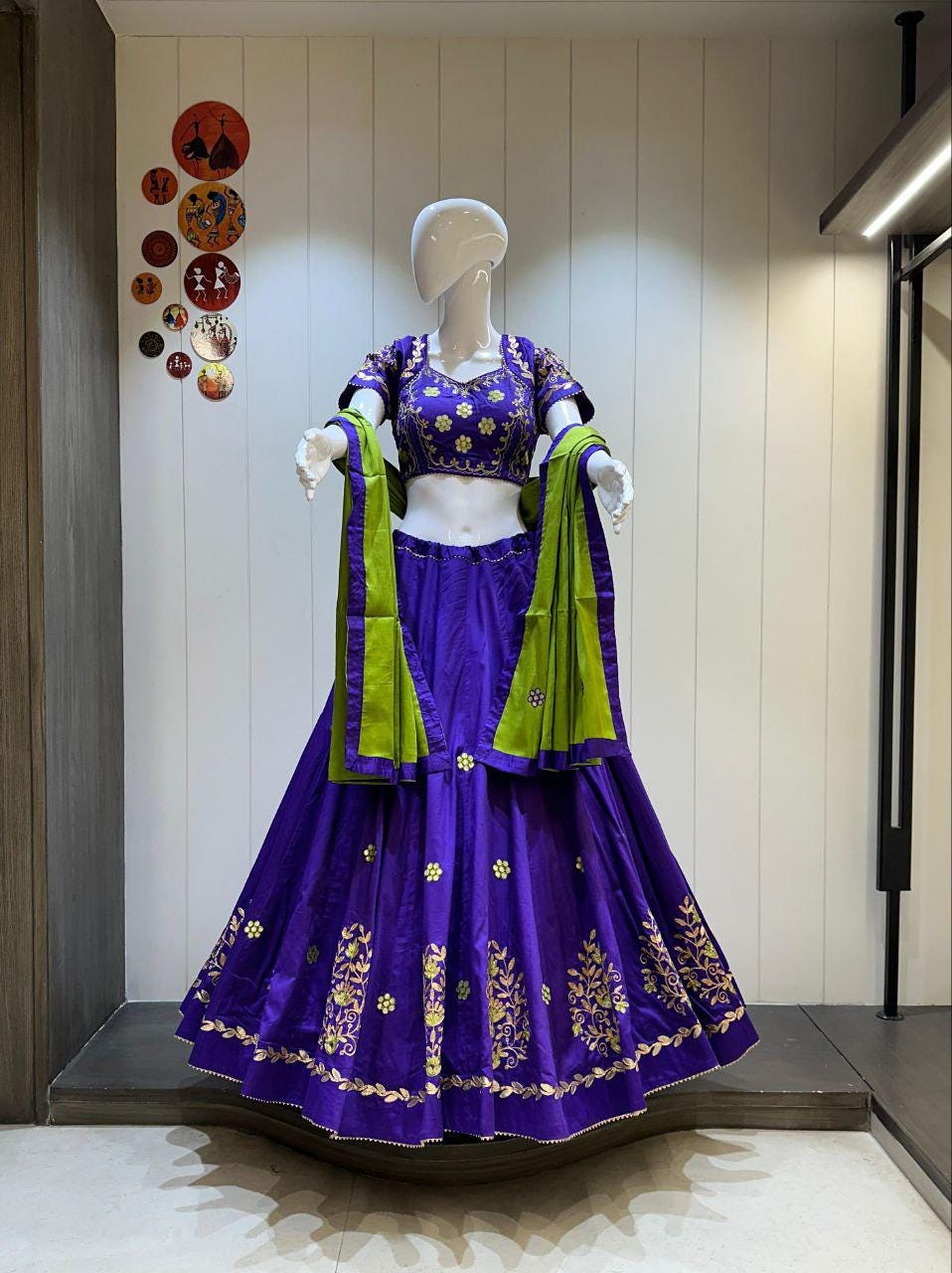 Pure Jaam Cotton Choli For Navratri Patola Lehenga Festival Outfit Gamthi Work Garba Night