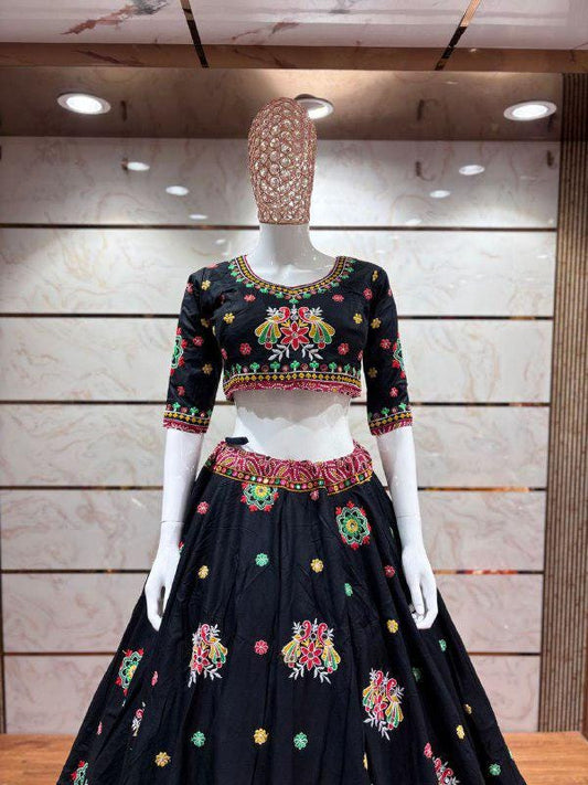 Mirror Work Choli With Mirror Front And Back Work!!!! Cotton Print With Multi Work Aari Base