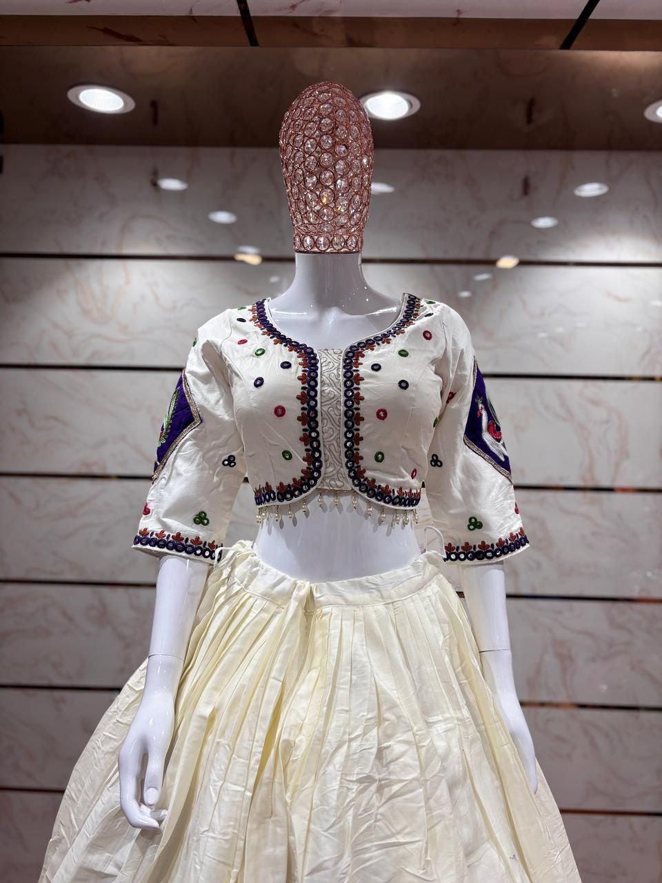 Multi Designer Pure Rayon Cotton Bandhni Print Chaniya Choli