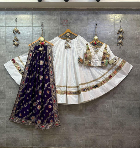 Designer Chaniya Choli for Navratri Patola Lehenga Festival outfit Gamthi Work Garba Night