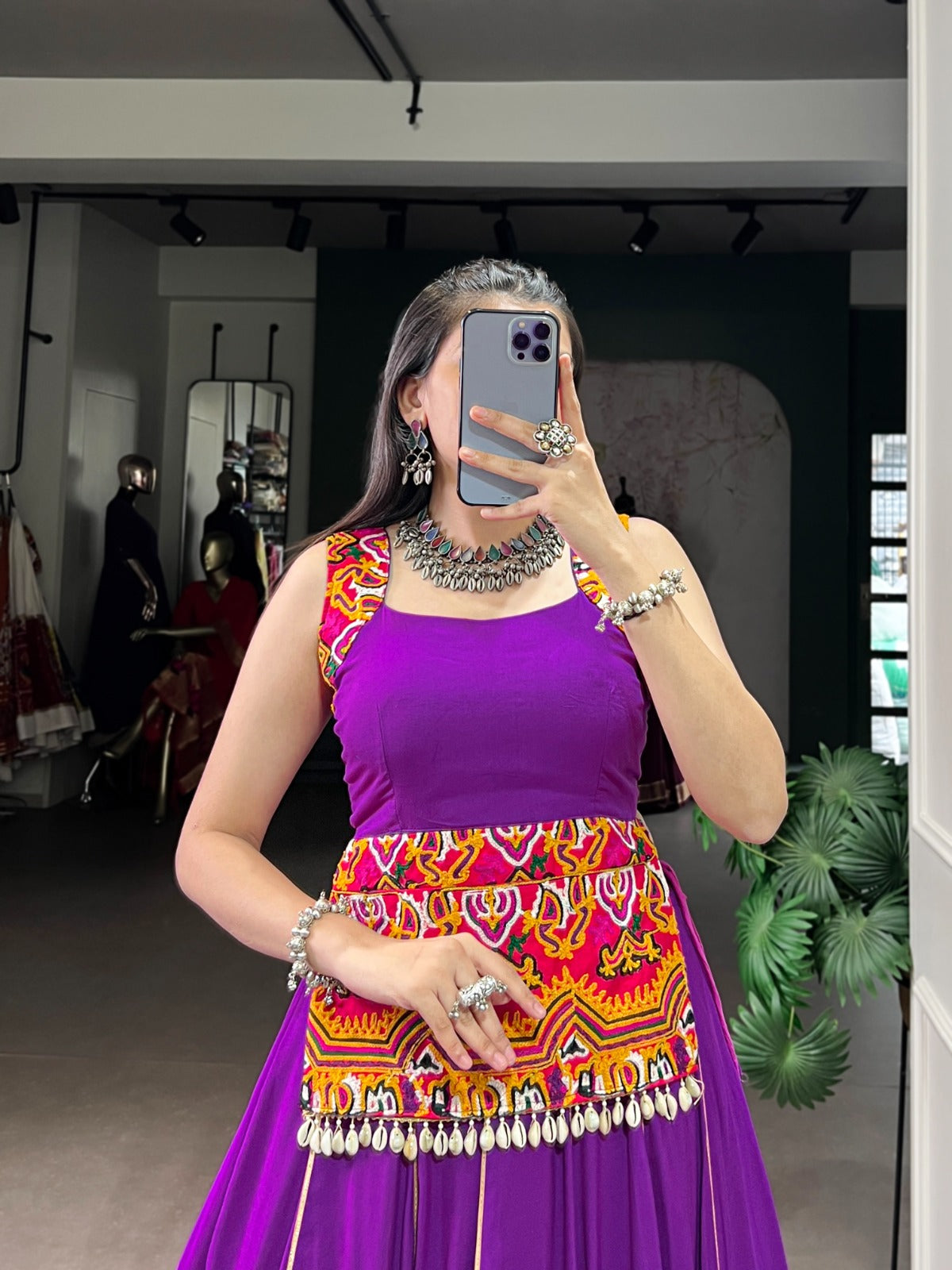 DesignerChaniya Choli for Navratri Patola Lehenga 3 pc Readymade garba Lehenga Festival outfit Gamthi Work Garba Night lehenga ready to wear