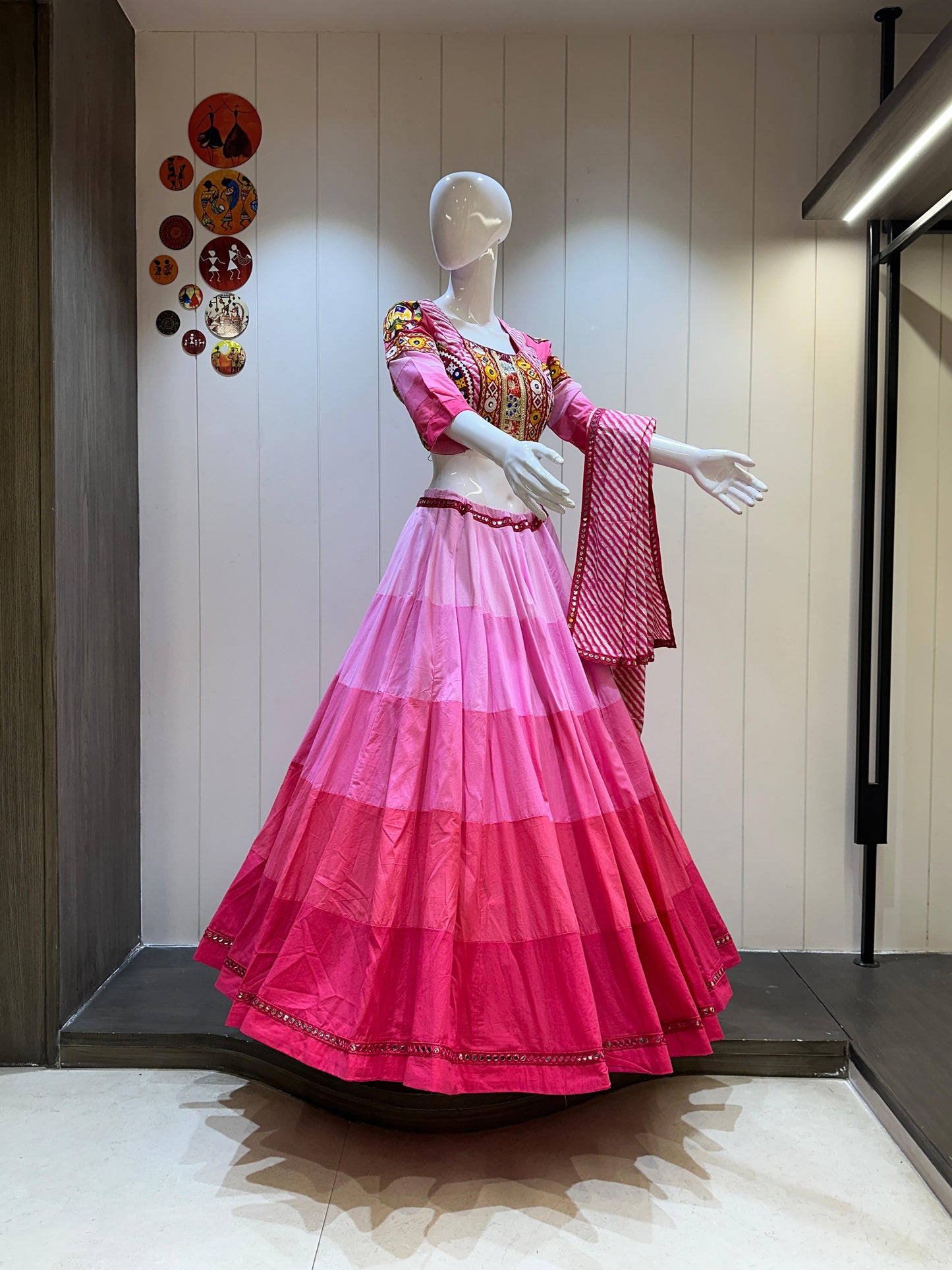 Pure Georgette Fabric Choli For Navratri Patola Lehenga Festival Outfit Gamthi Work Garba Night