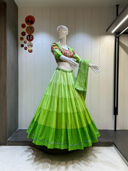 Pure Georgette Fabric Choli For Navratri Patola Lehenga Festival Outfit Gamthi Work Garba Night