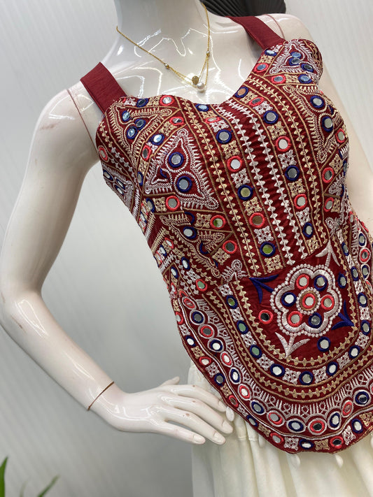 Designer Chaniya Choli for Navratri Patola Lehenga Festival outfit Gamthi Work Garba Night