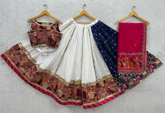 Designer Chaniya Choli for Navratri Patola Lehenga Festival outfit Gamthi Work Garba Night
