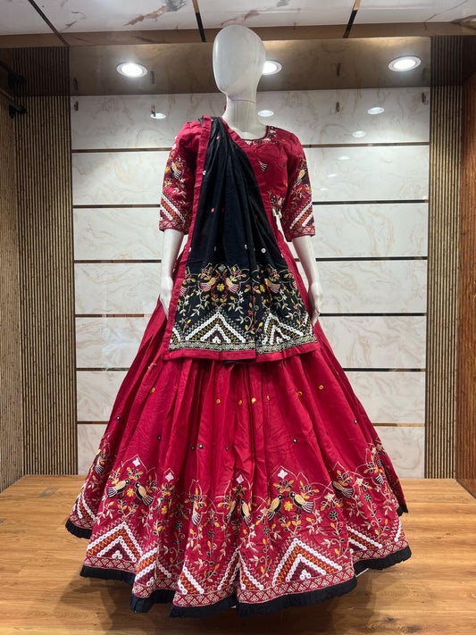 Designer Chaniya Choli for Navratri Patola Lehenga Festival outfit Gamthi Work Garba Night