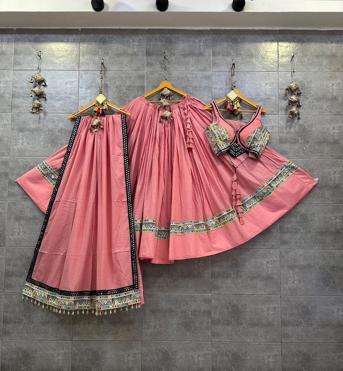 Designer Chaniya Choli for Navratri Patola Lehenga Festival outfit Gamthi Work Garba Night