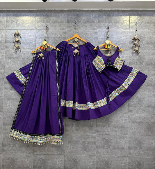 Designer Chaniya Choli for Navratri Patola Lehenga Festival outfit Gamthi Work Garba Night