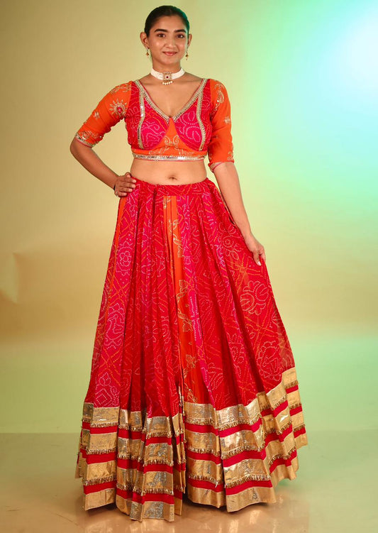 Designer Chaniya Choli for Navratri Patola Lehenga Festival outfit Gamthi Work Garba Night