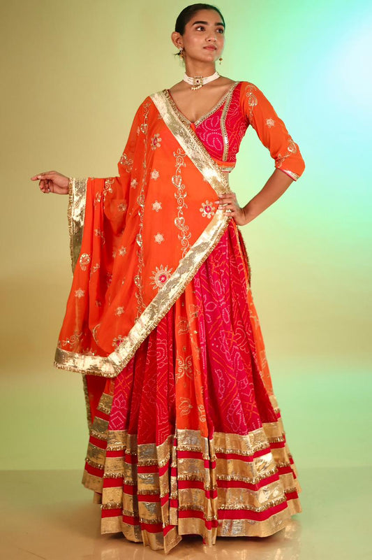 Designer Chaniya Choli for Navratri Patola Lehenga Festival outfit Gamthi Work Garba Night