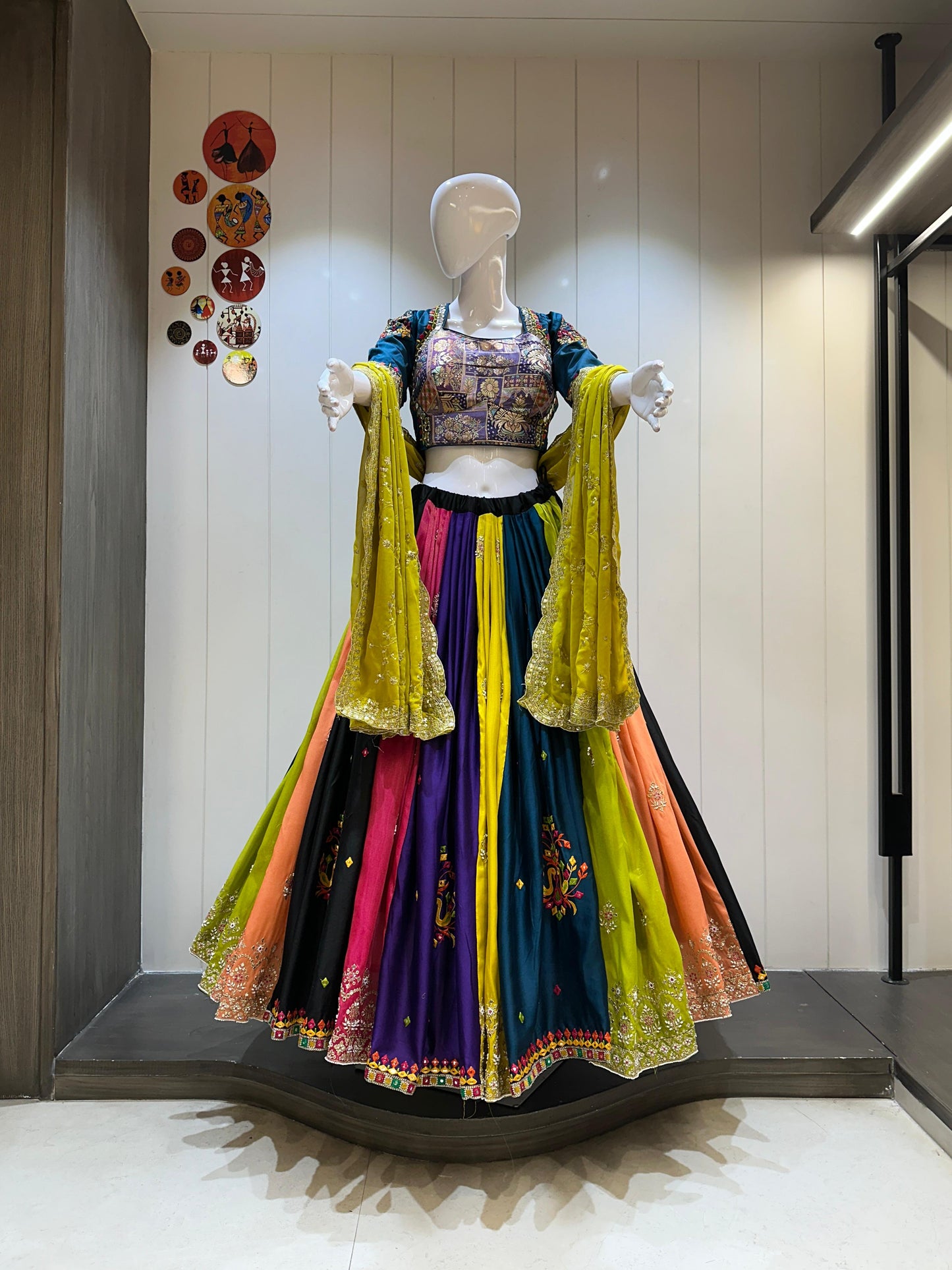 Pure Jaam Cotton And Tissue Silk Fabric Chaniya Choli For Navratri Patola Lehenga