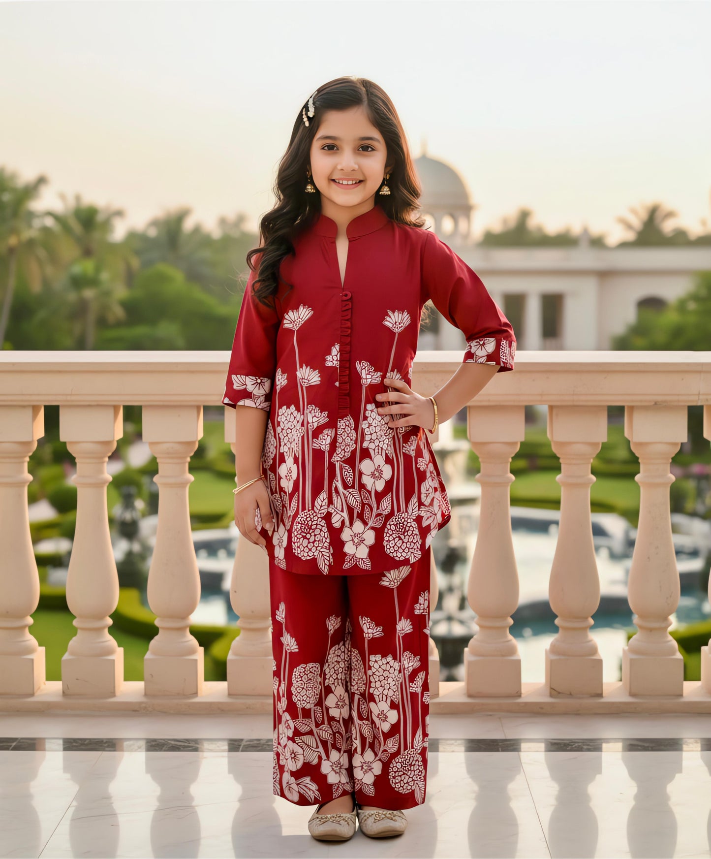 Beautiful Exclusive Kurta with A Pent Girls Chikankari kurti with Salwar/Girls