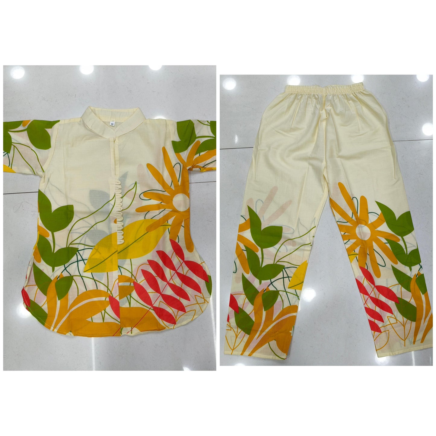 Cotton Roman Silk Beautiful Heavy Jaipuri  Printed Cotton Fabric CORD-SET India Ethnic Women Festive Party set Bride Wedding