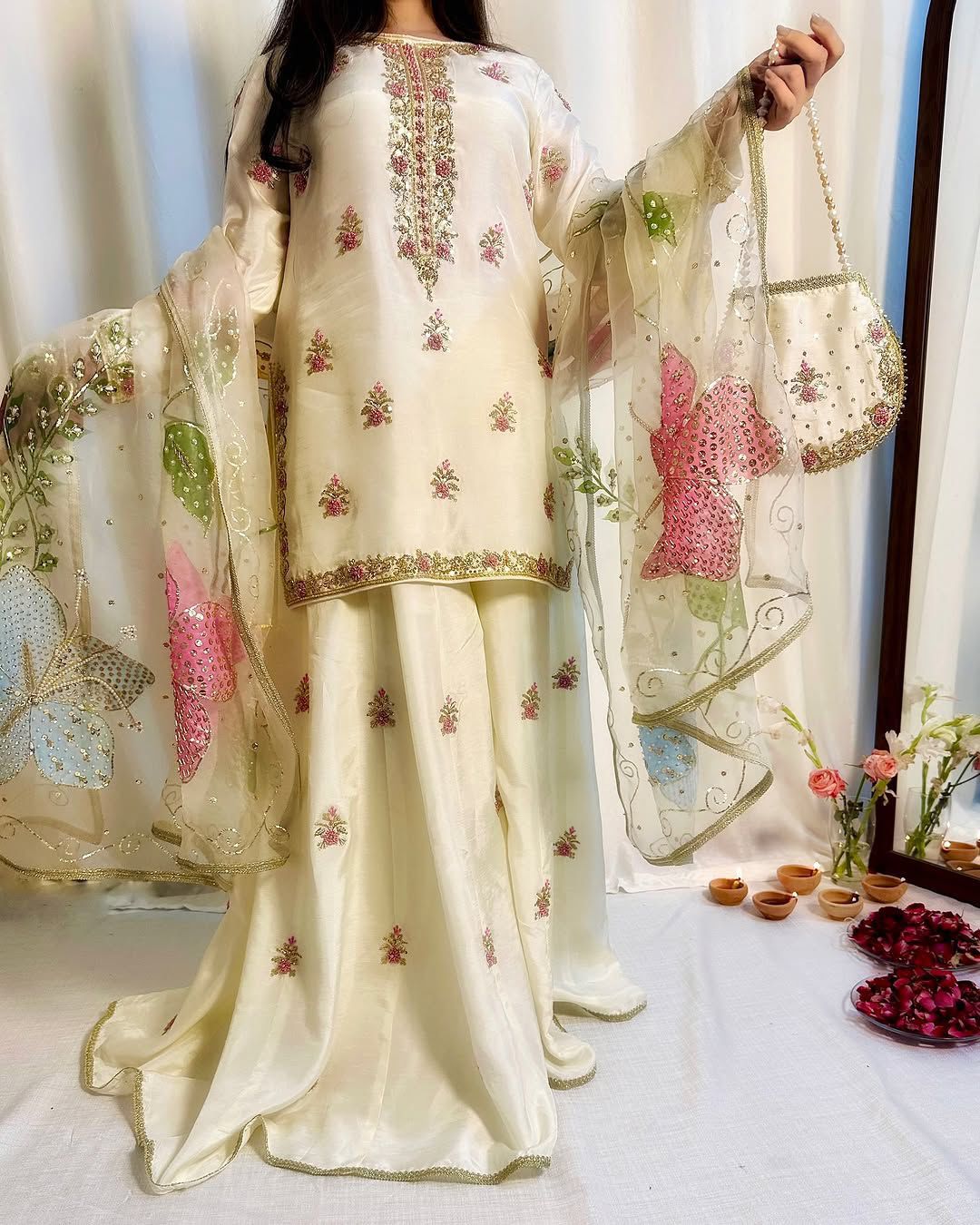 Heavy CHINON With SEQUENCE EMBROIDERY WORK Salwar Kameez Is Perfect For Party Wear