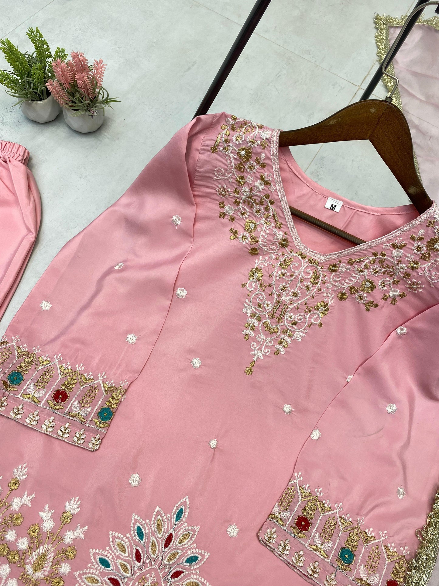 Heavy FRENCH CRAPE With Embroidery Work