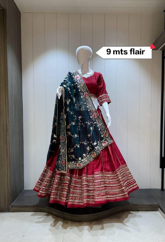 Pure Roman Silk Choli For Navratri Patola Lehenga Festival Outfit Gamthi Work Garba Night