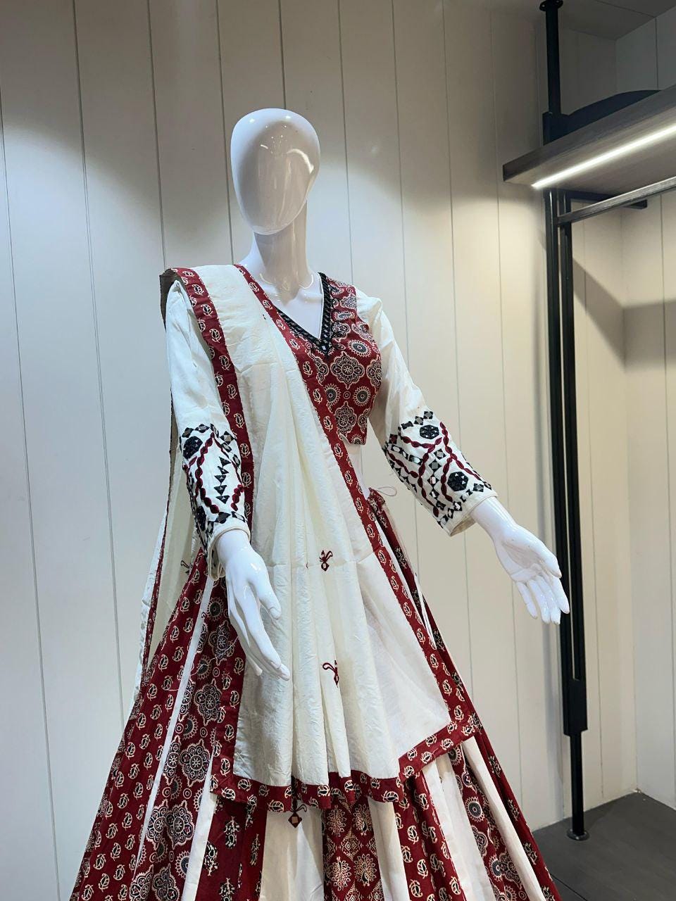 Designer Chaniya Choli for Navratri Patola Lehenga Festival outfit Gamthi Work Garba Night