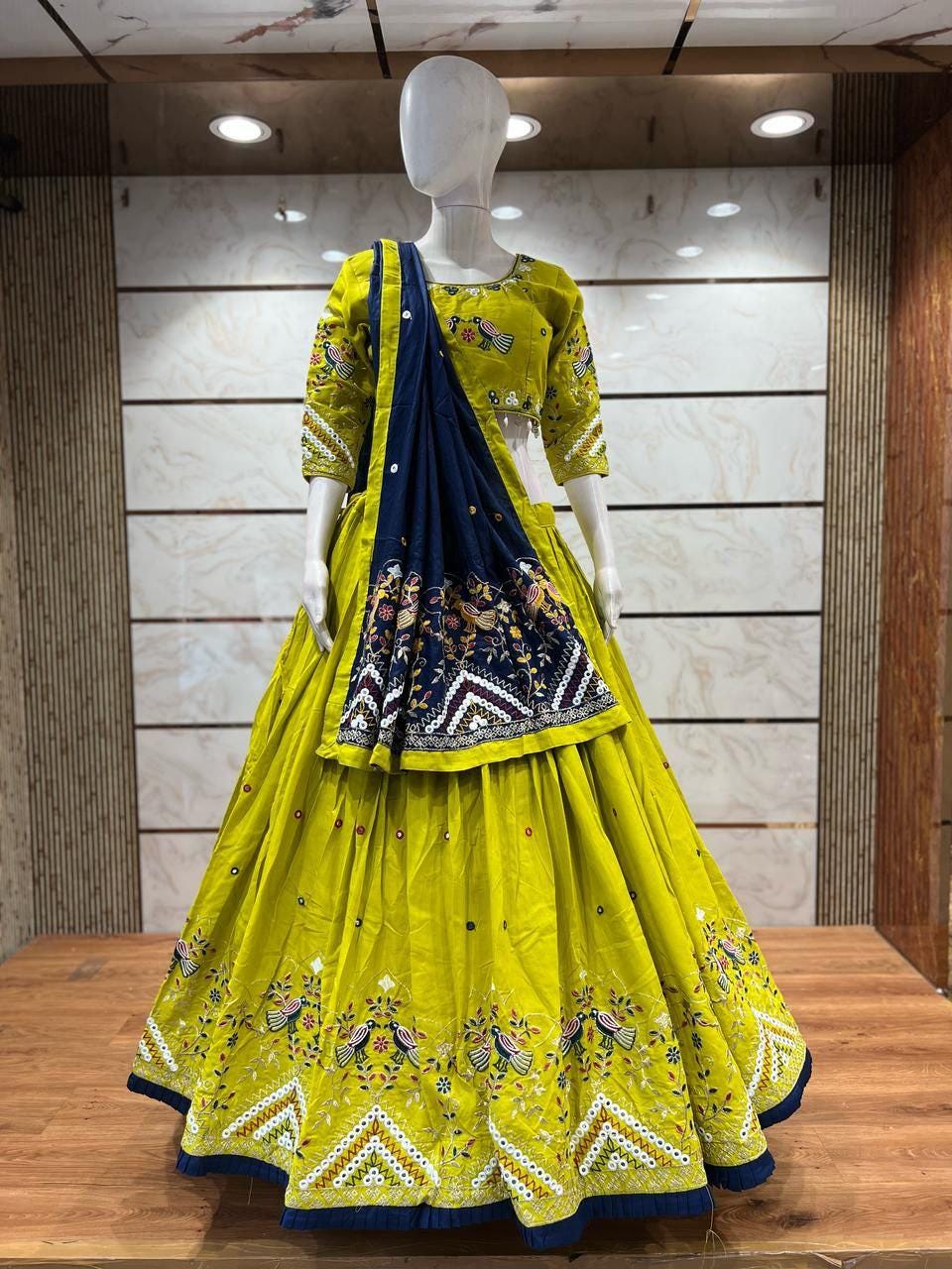 Double Mor With Pure Jam Sharti Cotton  With Patching Work Dupatta With Designer Blouse