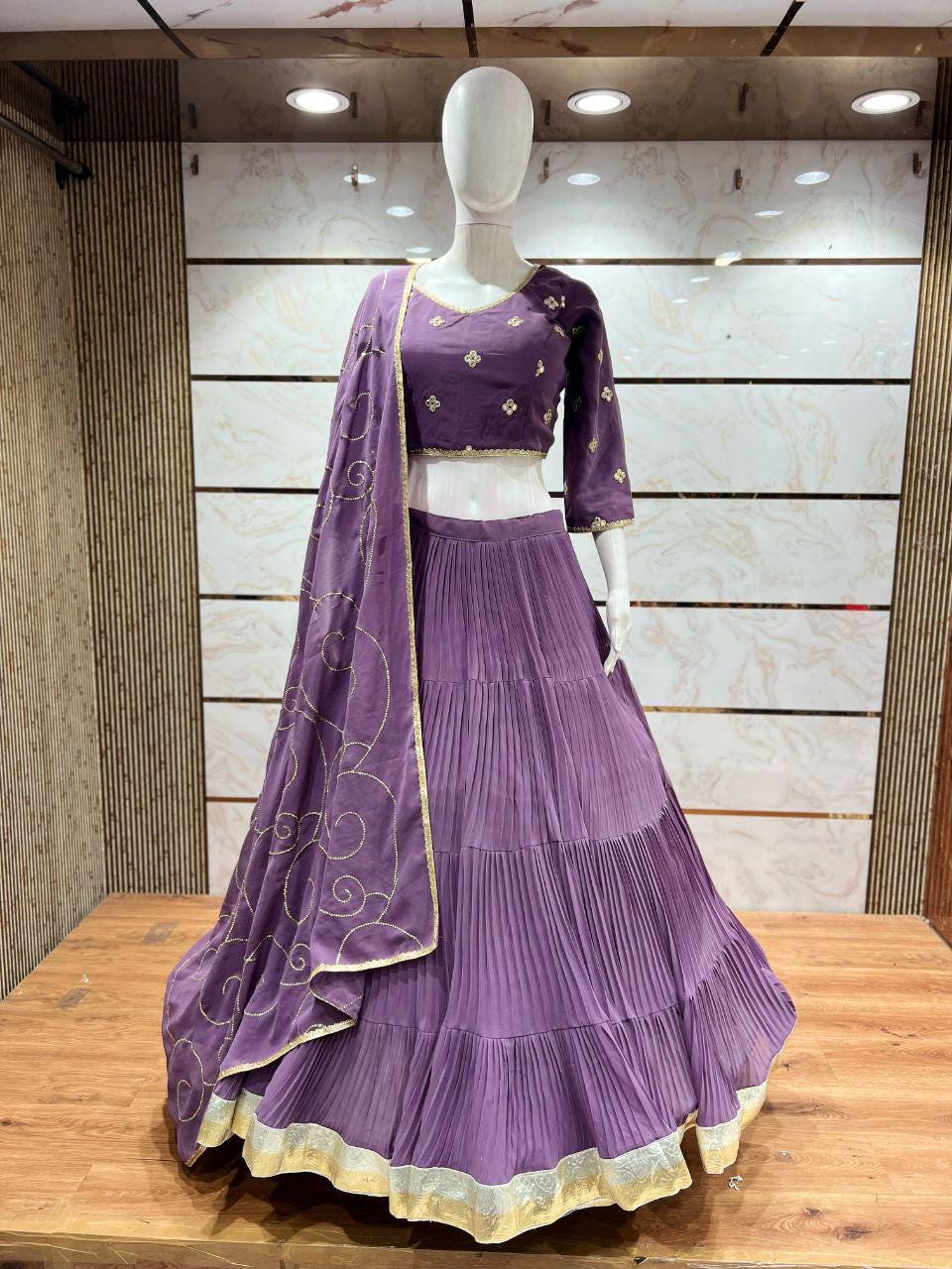 Pure Georgette Fabric Choli For Navratri Patola Lehenga Festival Outfit Gamthi Work Garba Night
