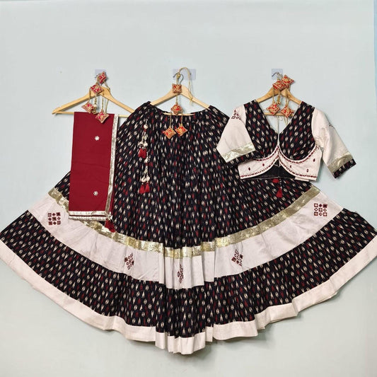 Designer Chaniya Choli for Navratri Patola Lehenga Festival outfit Gamthi Work Garba Night