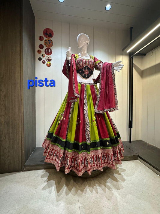 Khadi Cotton Chaniya Choli With Original Mirror Work