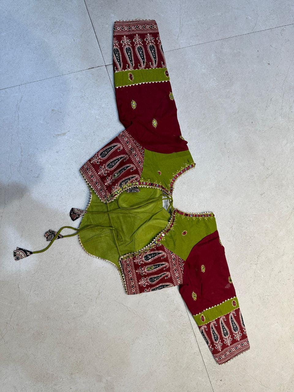 Khadi Cotton Chaniya Choli With Original Mirror Work