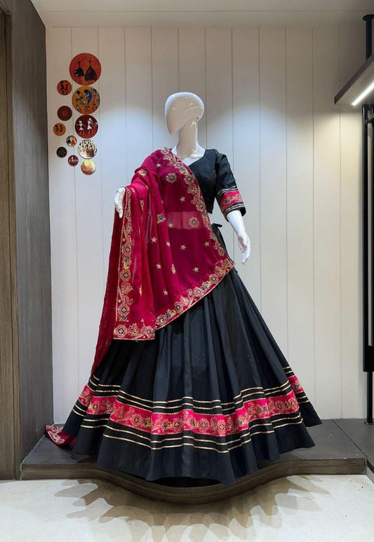 Designer Chaniya Choli for Navratri Patola Lehenga Festival outfit Gamthi Work Garba Night