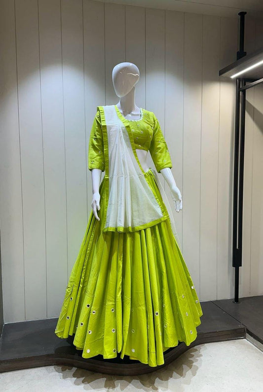 Designer Chaniya Choli for Navratri Patola Lehenga Festival outfit Gamthi Work Garba Night