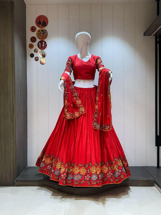 Designer Chaniya Choli for Navratri Patola Lehenga Festival outfit Gamthi Work Garba Night