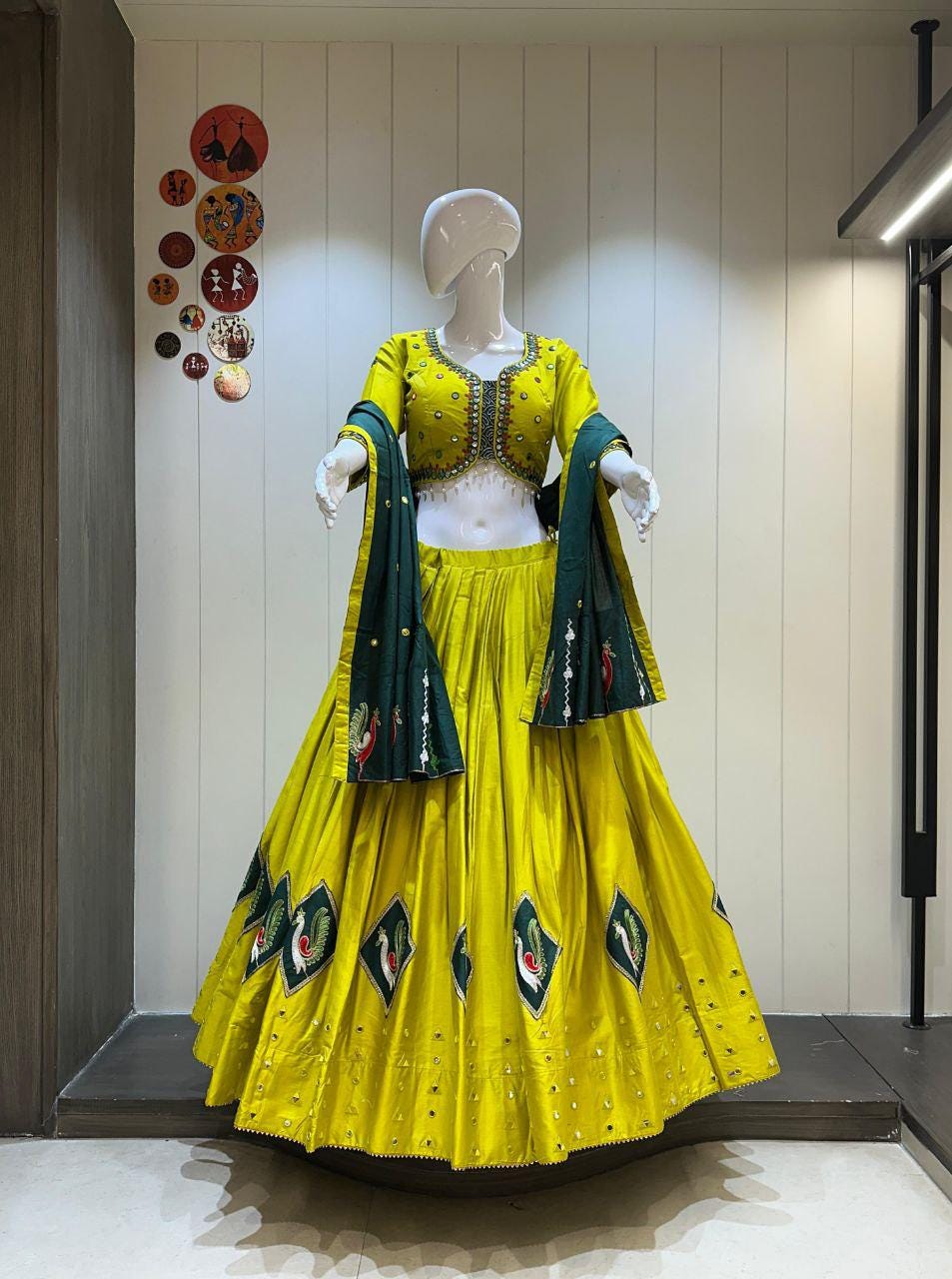 Pure Camric Cotton Choli For Navratri Patola Lehenga Festival Outfit Gamthi Work Garba Night