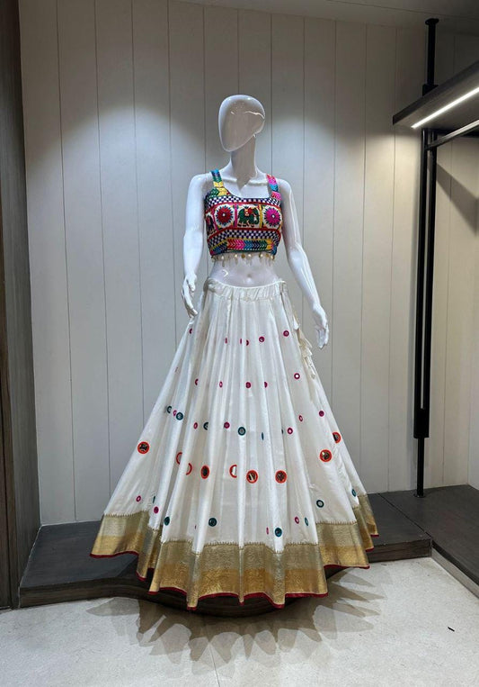 Designer Chaniya Choli for Navratri Patola Lehenga Festival outfit Gamthi Work Garba Night
