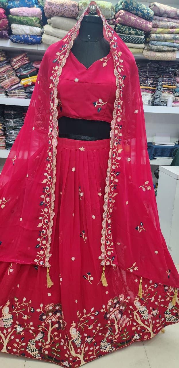 Geroget Chaniya With Multi Rainbow Sequance Work 🔥