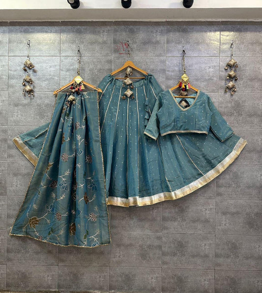 Designer Chaniya Choli for Navratri Patola Lehenga Festival outfit Gamthi Work Garba Night