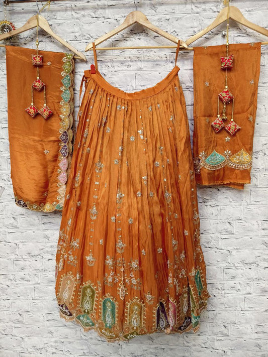 Designer Chaniya Choli for Navratri Patola Lehenga Festival outfit Gamthi Work Garba Night