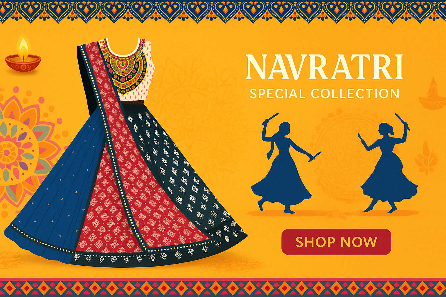 Navratri Lehenga Choli Banner