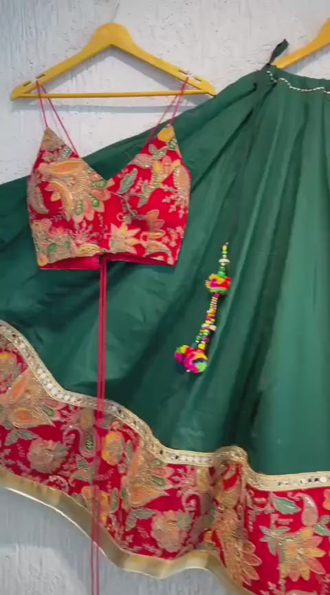 Designer Chaniya Choli for Navratri Patola Lehenga Festival outfit Gamthi Work Garba Night